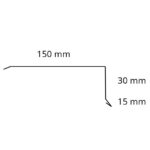 Peltikaton päätylista 3000 mm Pural Bt Matta RR-29